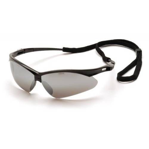 Silver Mirror Lens with Black Frame and Cord